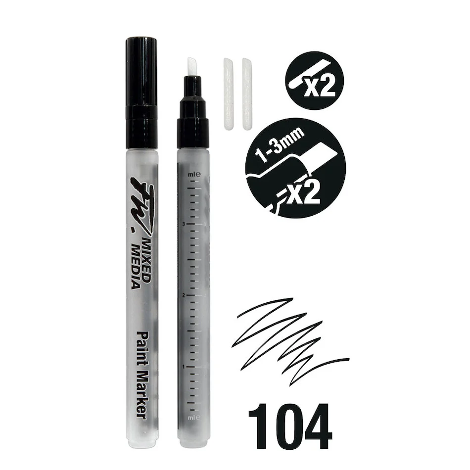 Daler-Rowney FW Mixed Media Empty Marker Set of 2 - Image 4