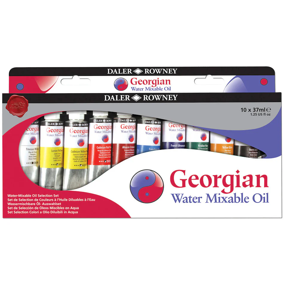 Daler-Rowney Georgian Water Mixable Oil Paint Selection Set of 10