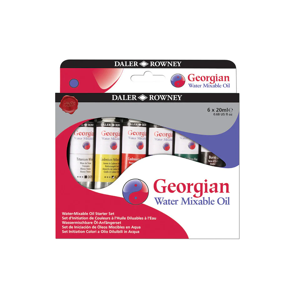 Daler-Rowney Georgian Water Mixable Oil Paint Starter Set of 6
