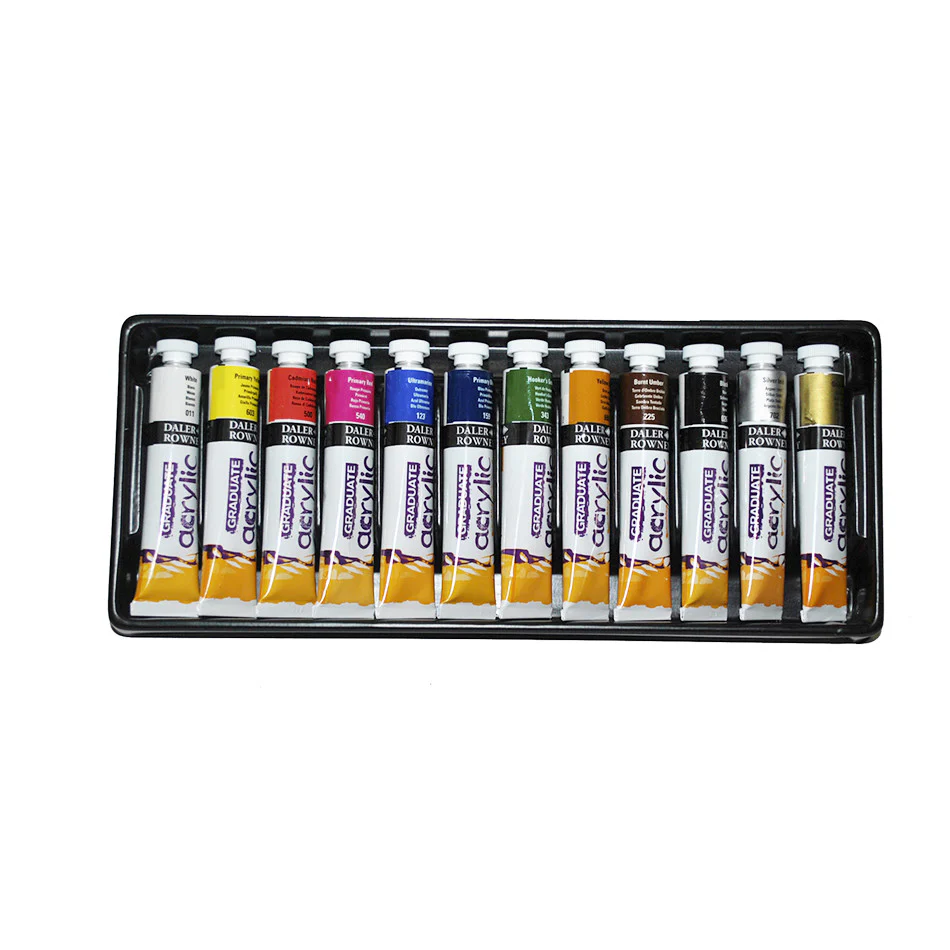 Daler-Rowney Graduate Acrylic Paint 22ml Set of 12 - Image 2