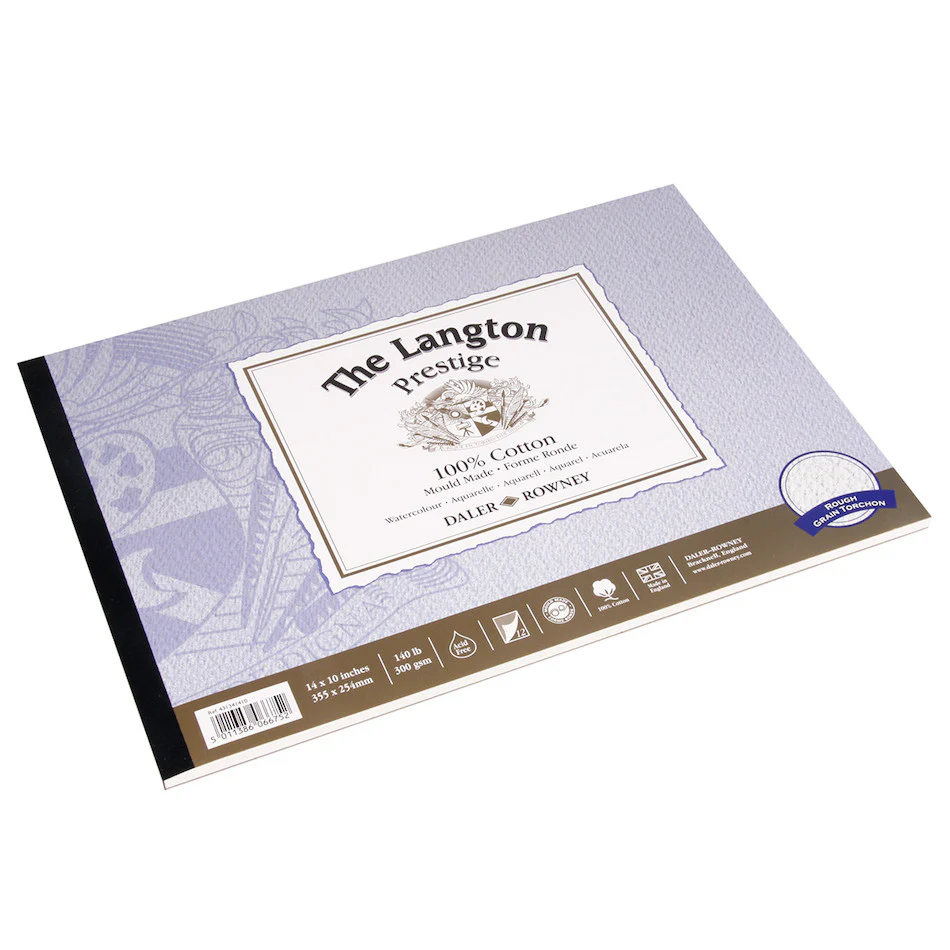 Daler-Rowney Langton Prestige Watercolour Pad Rough 14x10