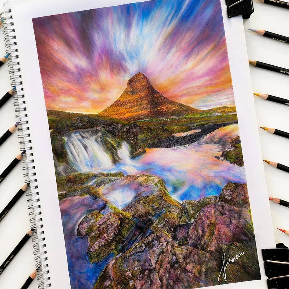Derwent Chromaflow Coloured Pencils Tin of 12 - Image 9
