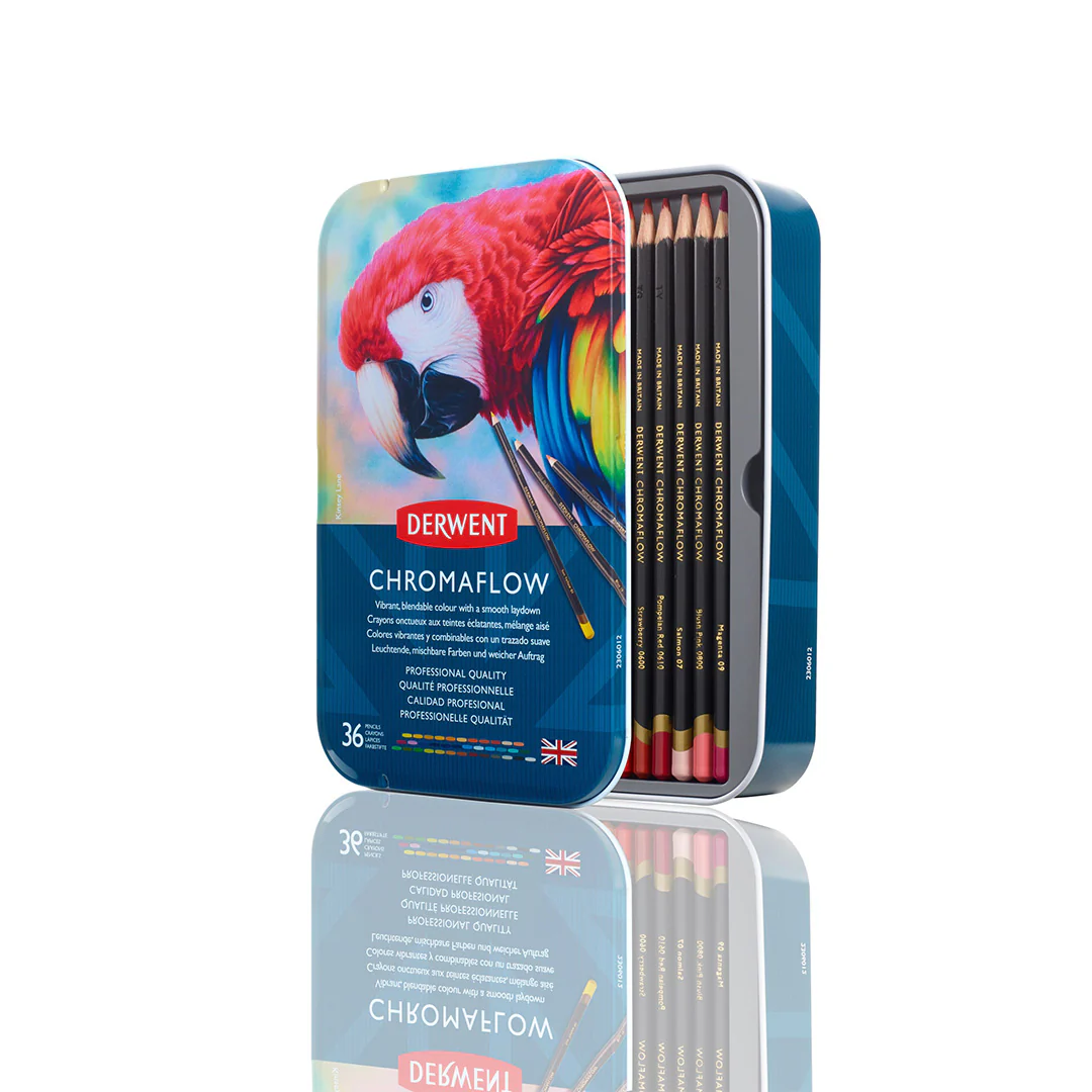 Derwent Chromaflow Coloured Pencils Tin of 36 - Image 3