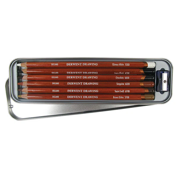 Derwent Drawing Pencil Tin of 6 - Image 3