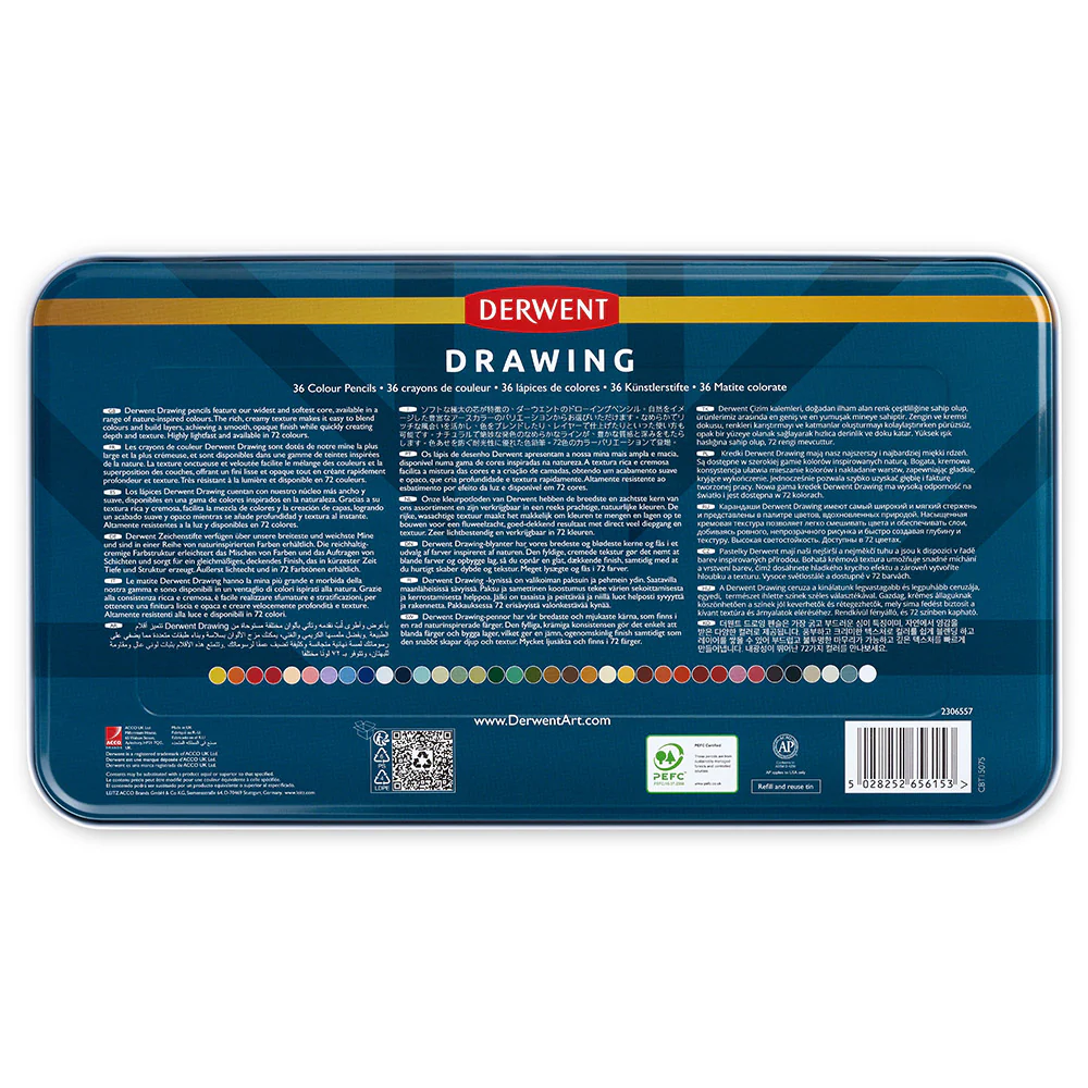 Derwent Drawing Pencils Tin 36 - Image 9
