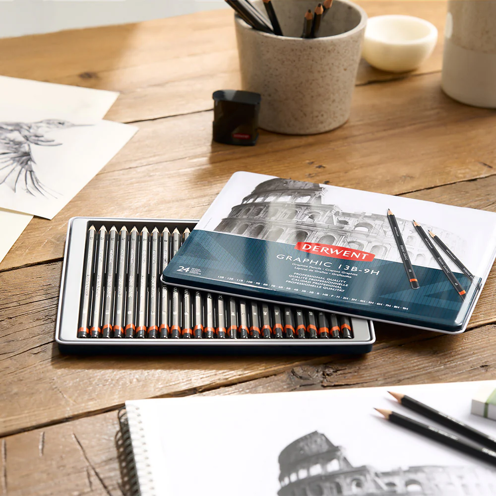 Derwent Graphic Graphite Pencil Tin of 24 - Image 2