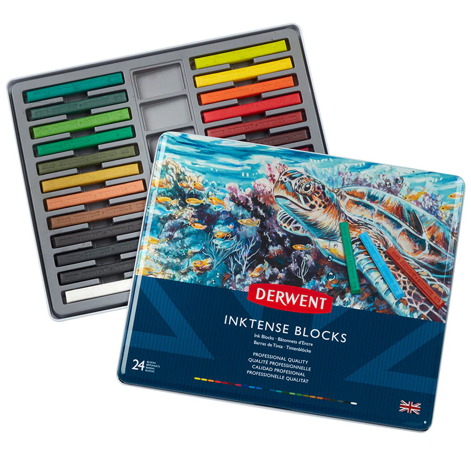 Derwent Inktense Colour Block Tin of 24