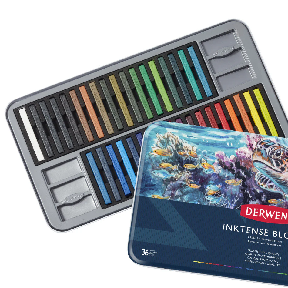 Derwent Inktense Colour Block Tin of 36 - Image 2