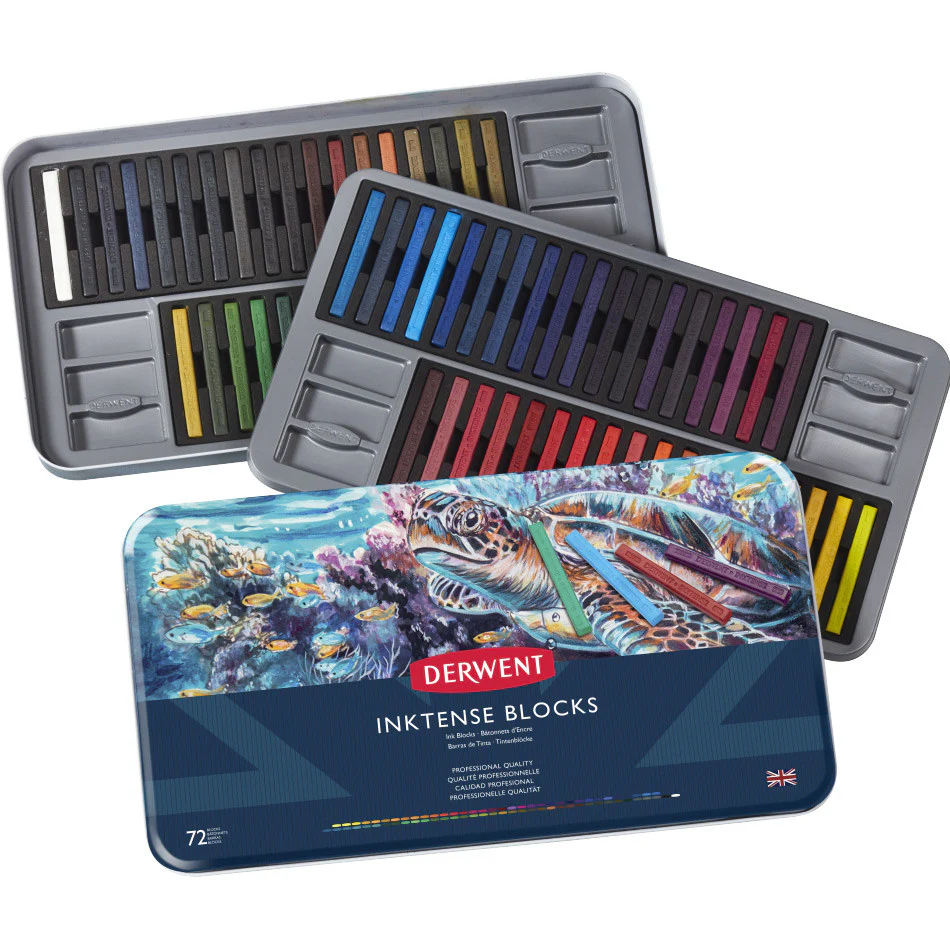 Derwent Inktense Colour Block Tin of 72 - Image 2