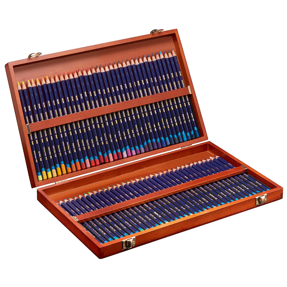 Derwent Inktense Coloured Pencils Wooden Box of 72 - Image 2