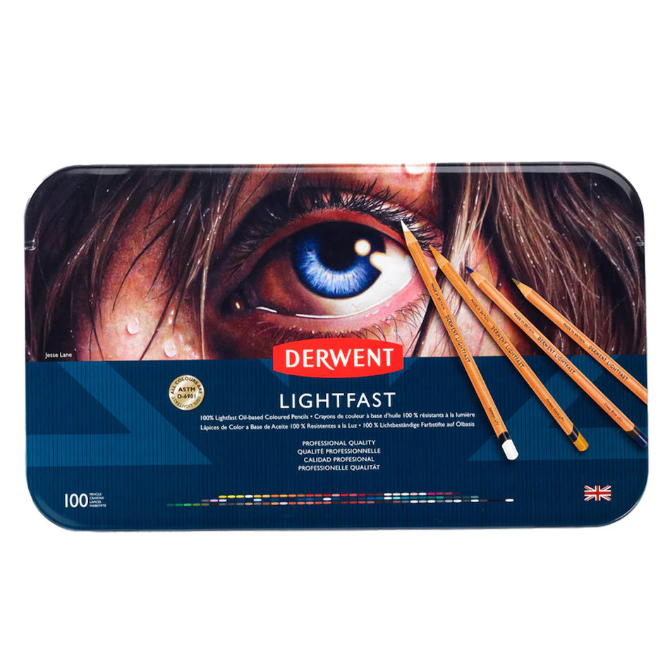 Derwent Lightfast Coloured Pencils Tin of 100