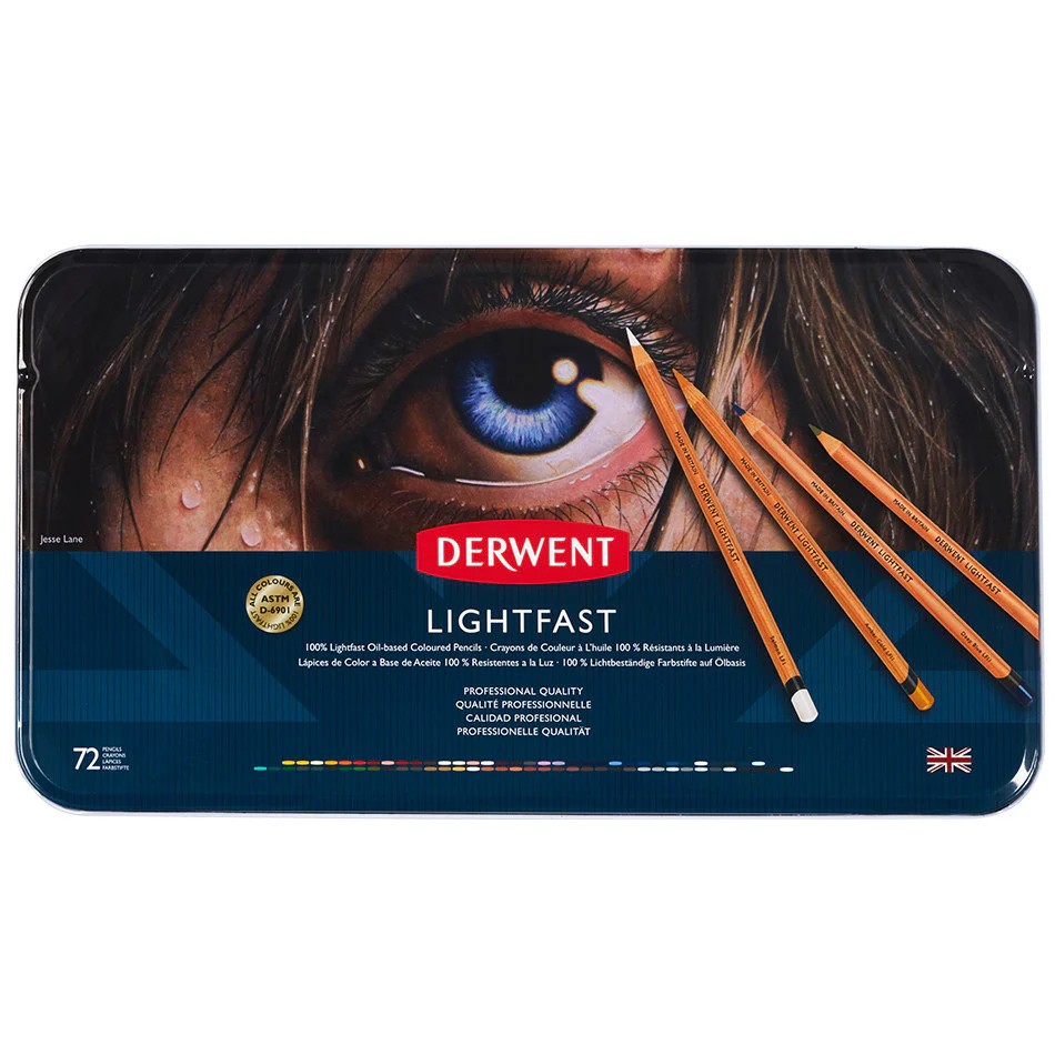 Derwent Lightfast Coloured Pencils Tin of 72