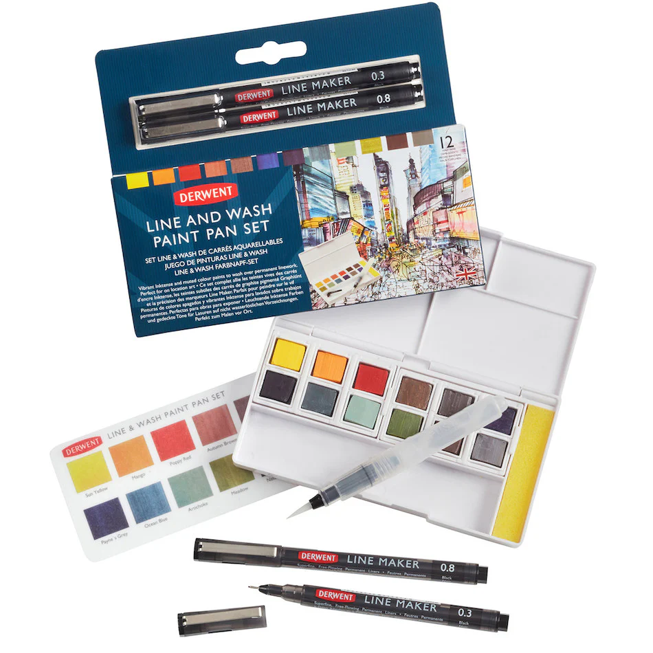 Derwent Line and Wash Paint Pan Set - Image 2