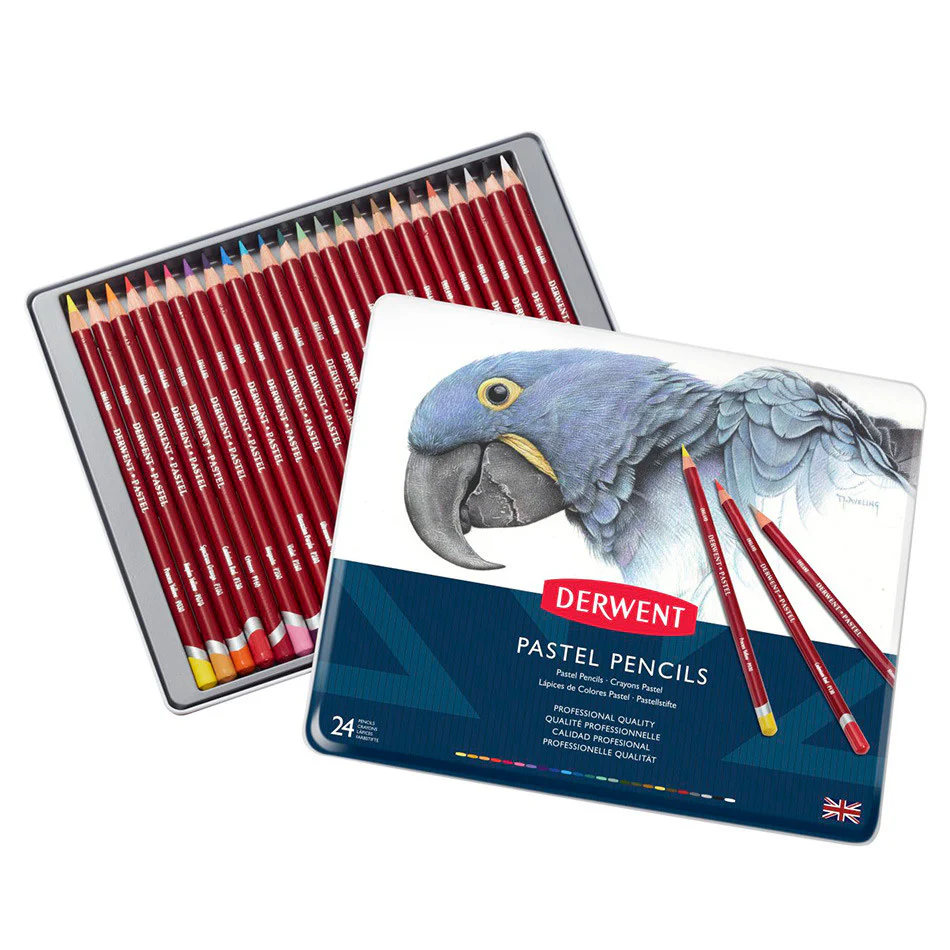 Derwent Pastel Pencil Tin of 24 - Image 2