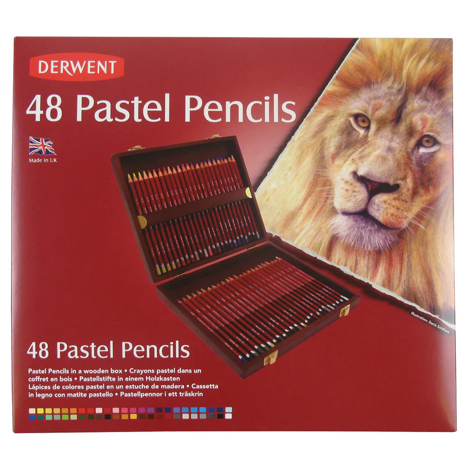 Derwent Pastel Pencil Wooden Box of 48 - Image 2