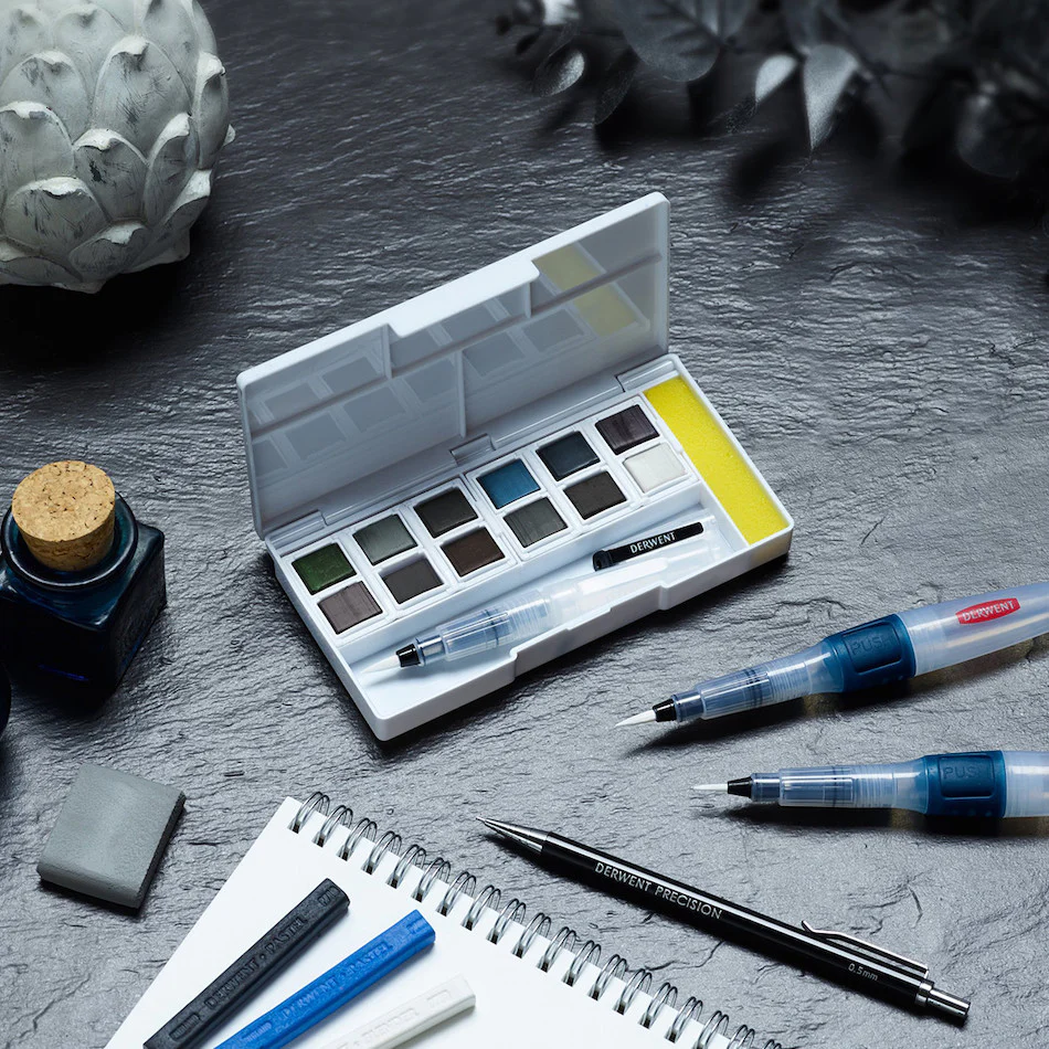 Derwent Tinted Charcoal Paint Pan Set - Image 3