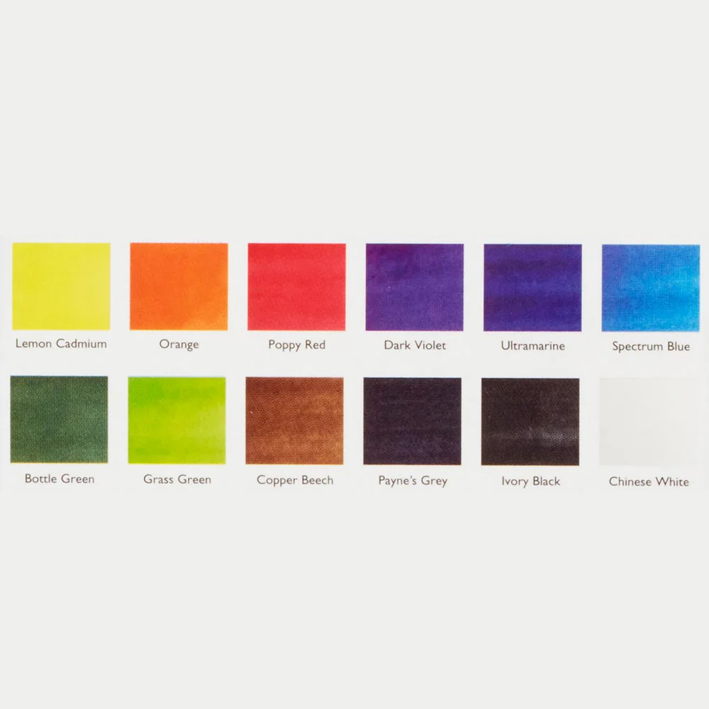 Derwent Watercolour Paint Pan Set of 12 - Image 5