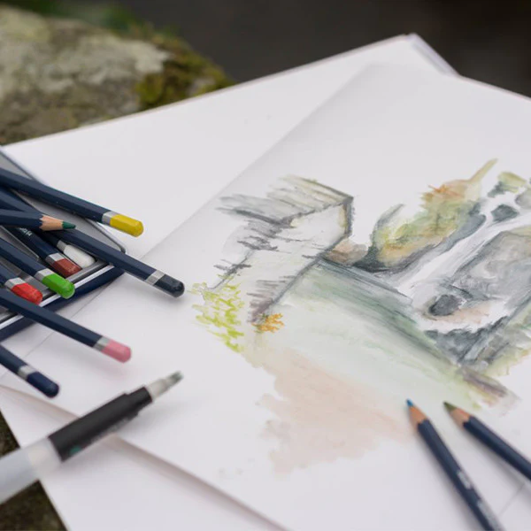 Derwent Watercolour Pencils Tin of 12 - Image 3