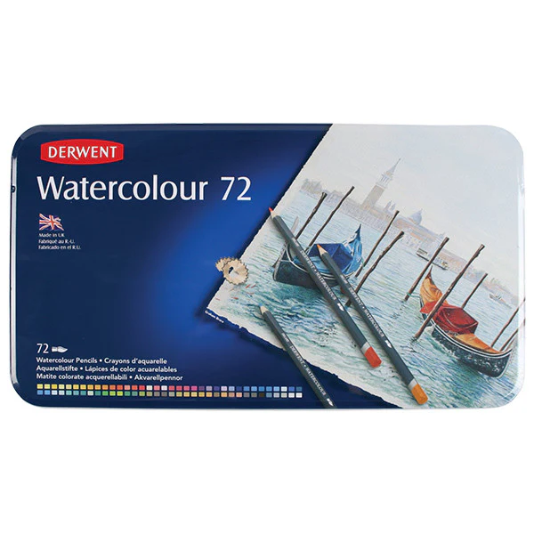 Derwent Watercolour Pencils Tin of 72