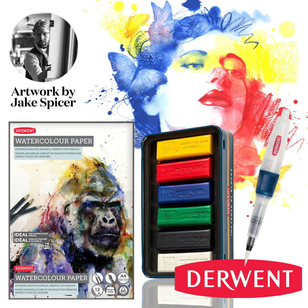 Derwent x Jake Spicer Inktense XL Block Bundle - Image 2
