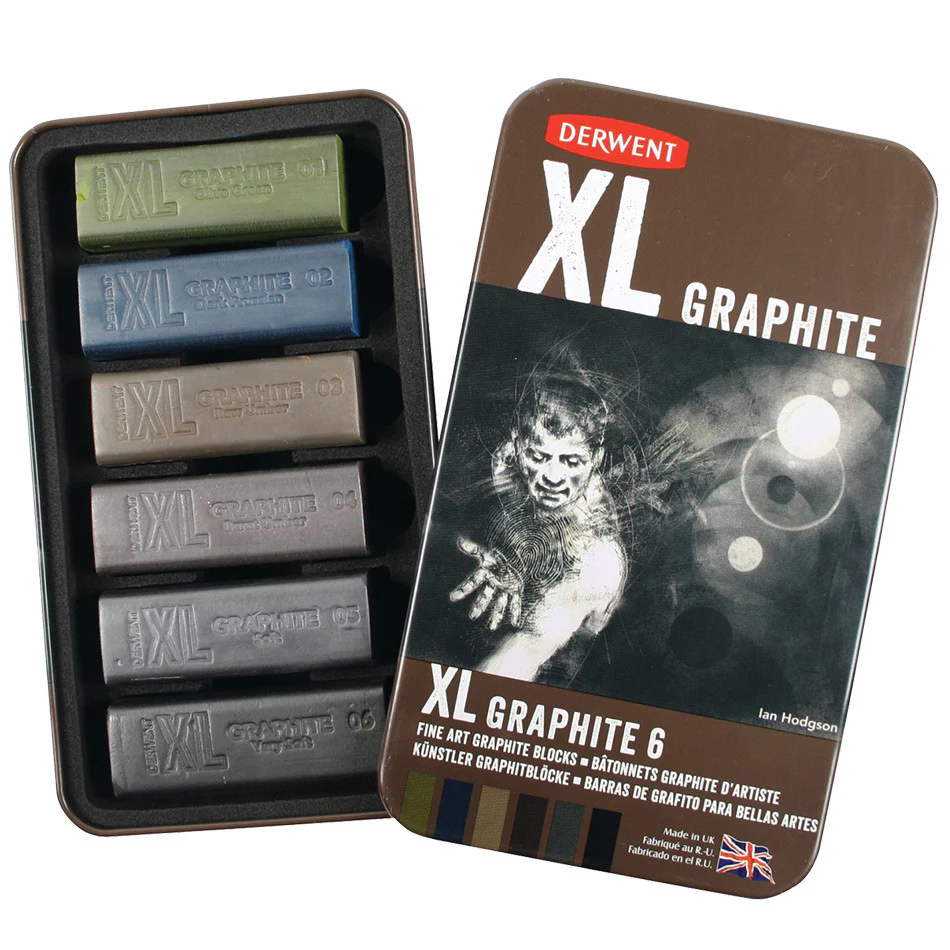 Derwent XL Graphite Tin of 6 - Image 3