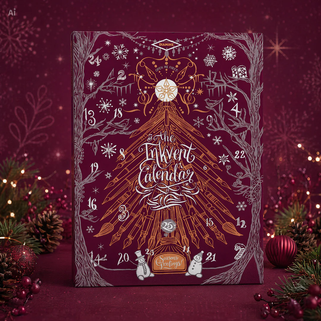 Diamine Inkvent Calendar 2026 Burgundy Edition - Image 3