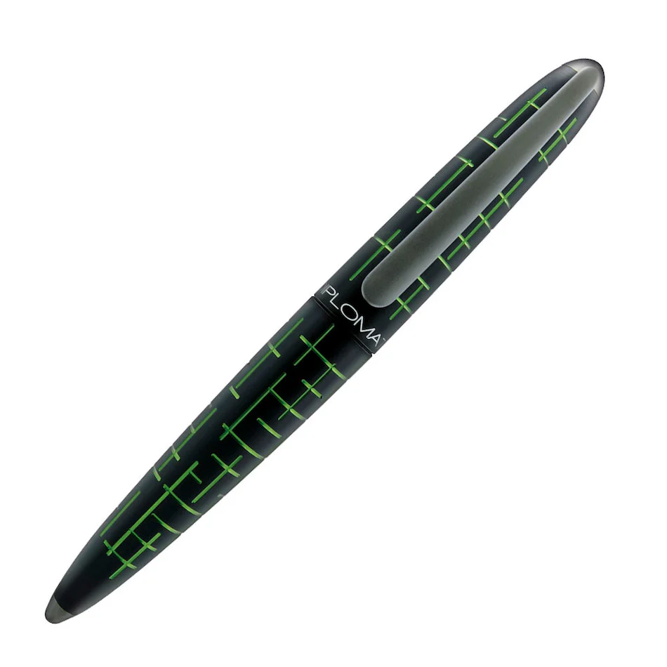 Diplomat Elox Matrix Rollerball Pen Black and Green - Image 2