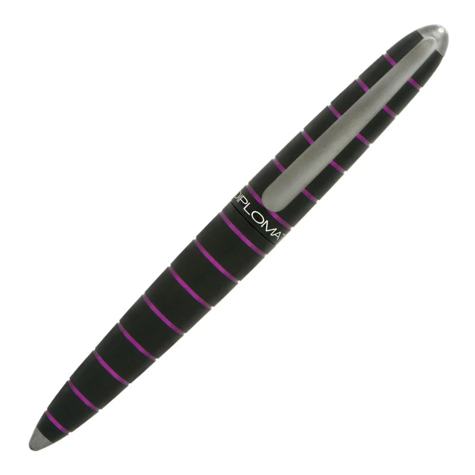Diplomat Elox Rollerball Pen Ring Black/Purple - Image 2