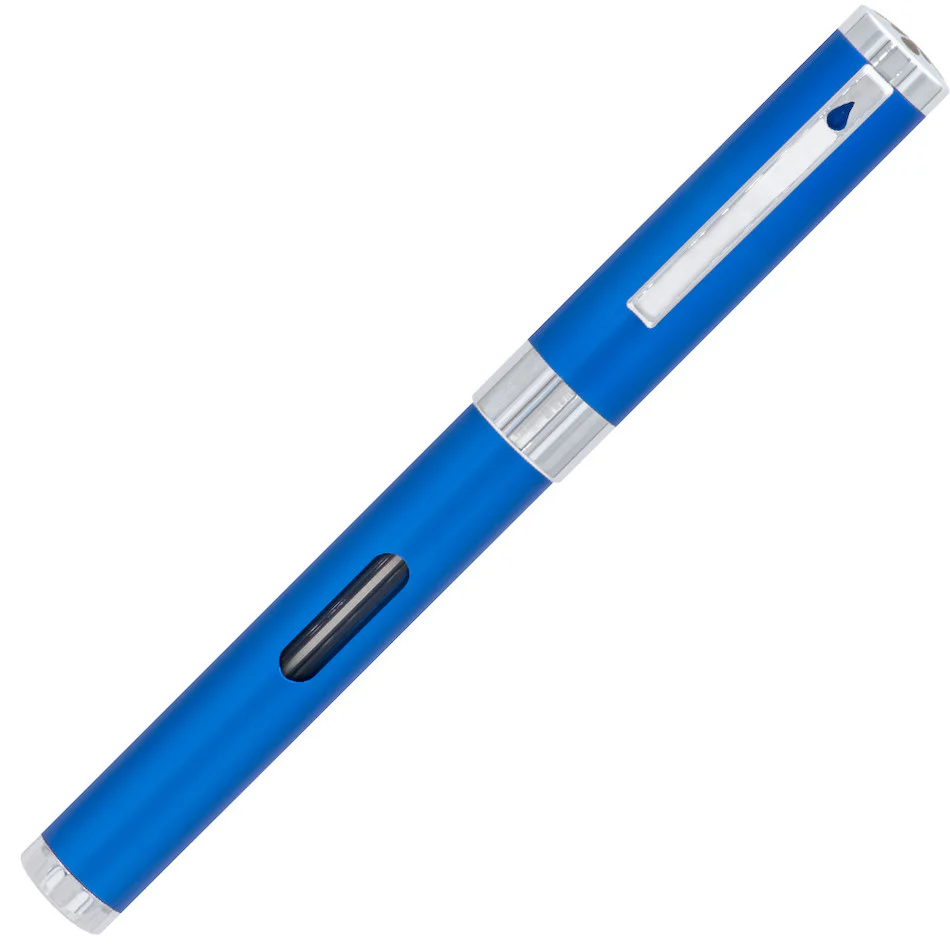 Diplomat Nexus Fountain Pen Blue with Chrome Trim - Image 3