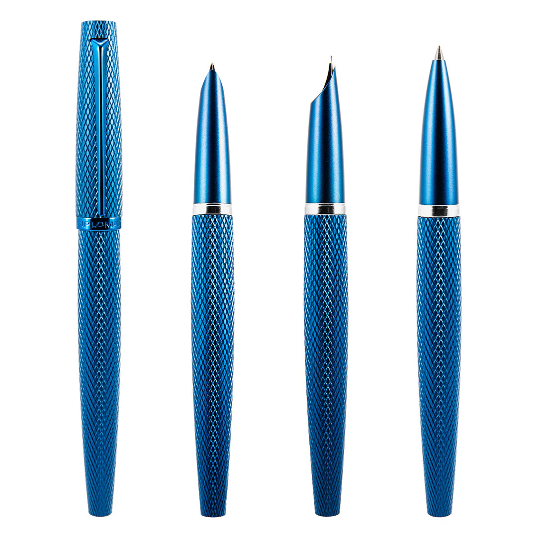 Diplomat Viper Guilloche Fountain Pen Blue - Image 4
