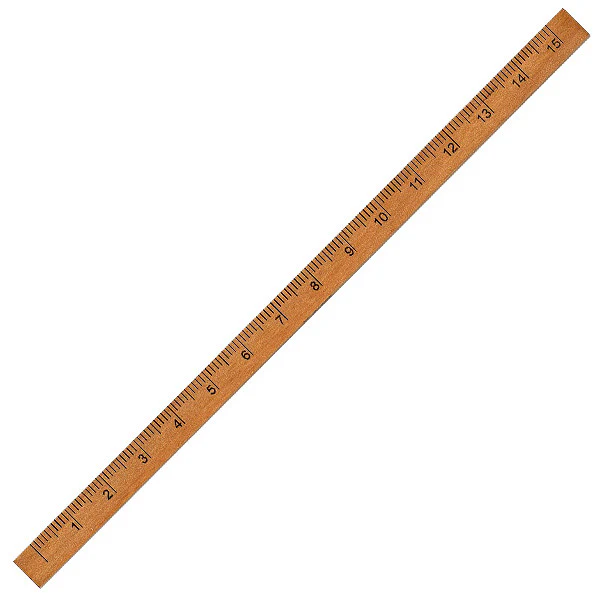 e+m Scale Wooden 15cm Ruler - Image 2
