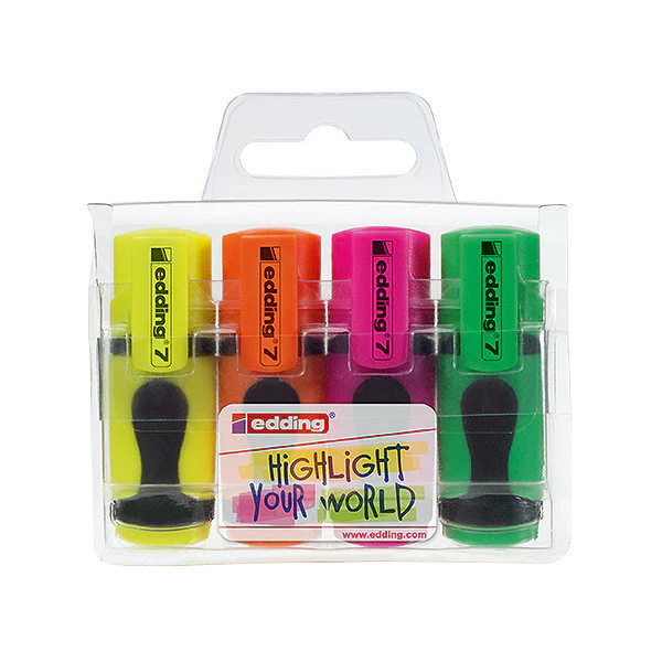 edding 7 Mini Highlighter 4 Pack