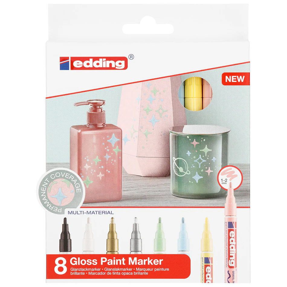 edding 751 Paint Marker Pen Pastel Assorted Set of 8