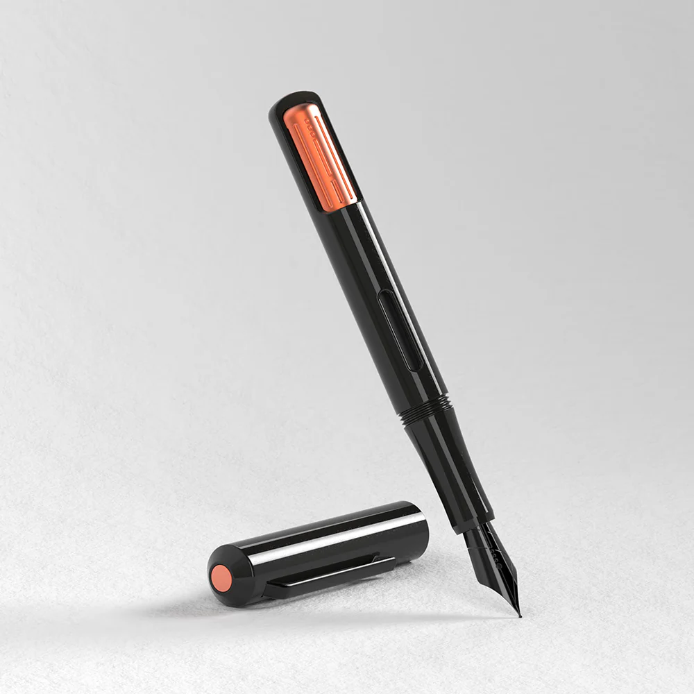 Endless x Cult Pens Captiva Stealth Fountain Pen Orange - Image 2