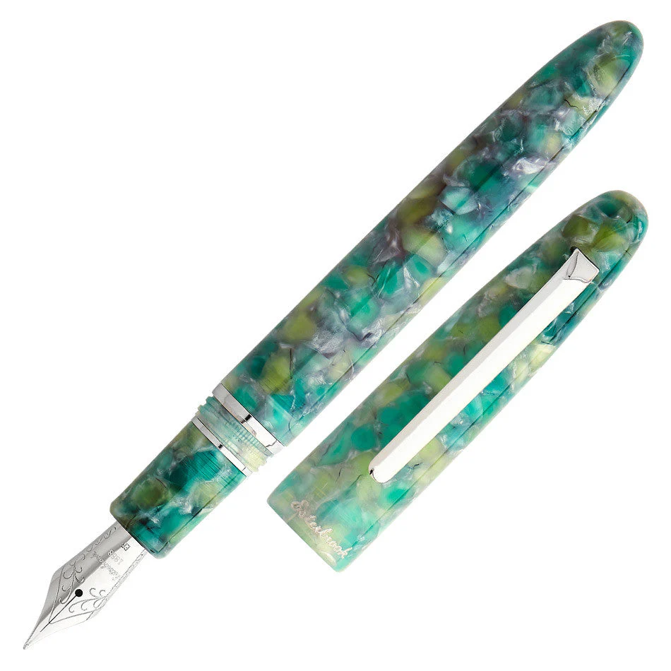Esterbrook Estie Fountain Pen Sea Glass with Palladium Trim Custom Scribe Nib