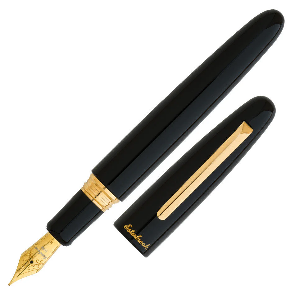 Esterbrook Estie Oversize Fountain Pen Ebony With Gold Trim Custom Gena Nib