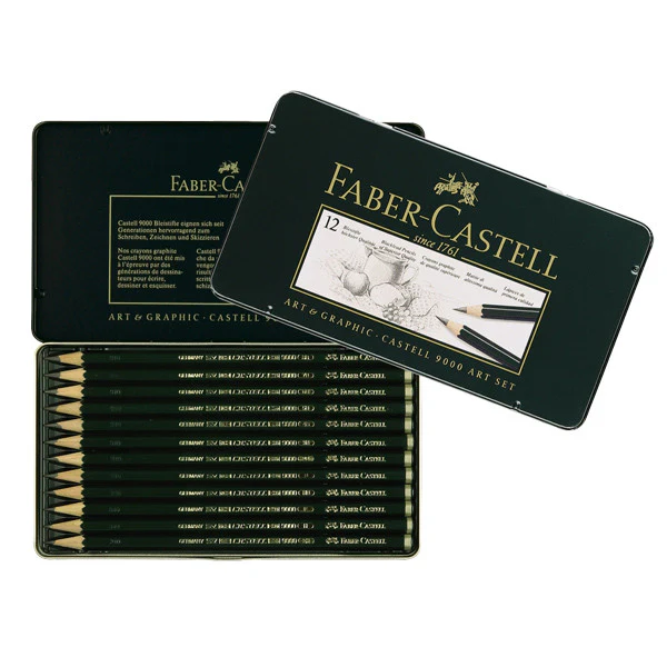 Faber-Castell 9000 Pencil Tin of 12