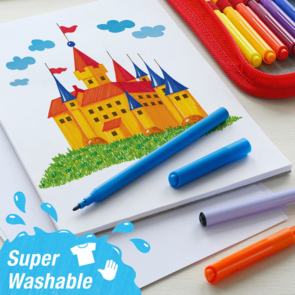 Faber-Castell Castle Fibre-Tip Pen Set of 12 - Image 2