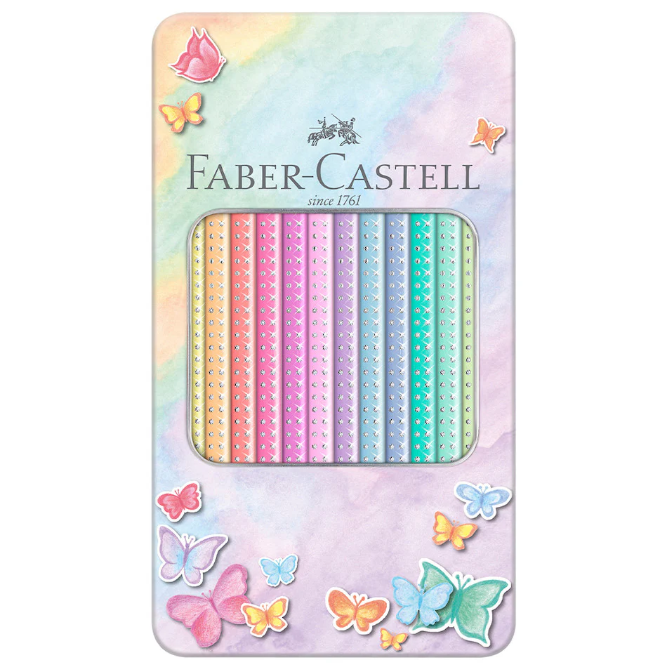 Faber-Castell Colour Pencil Sparkle Tin of 12