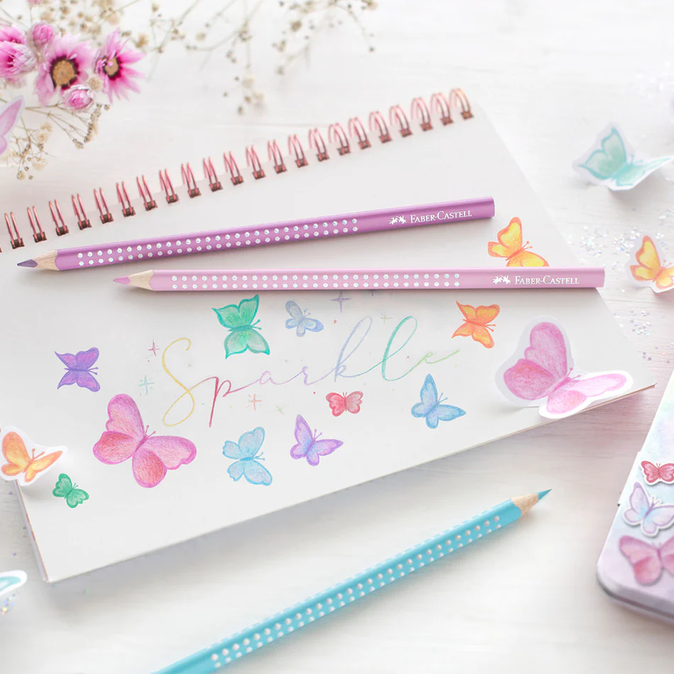 Faber-Castell Colour Pencil Sparkle Tin of 12 - Image 6