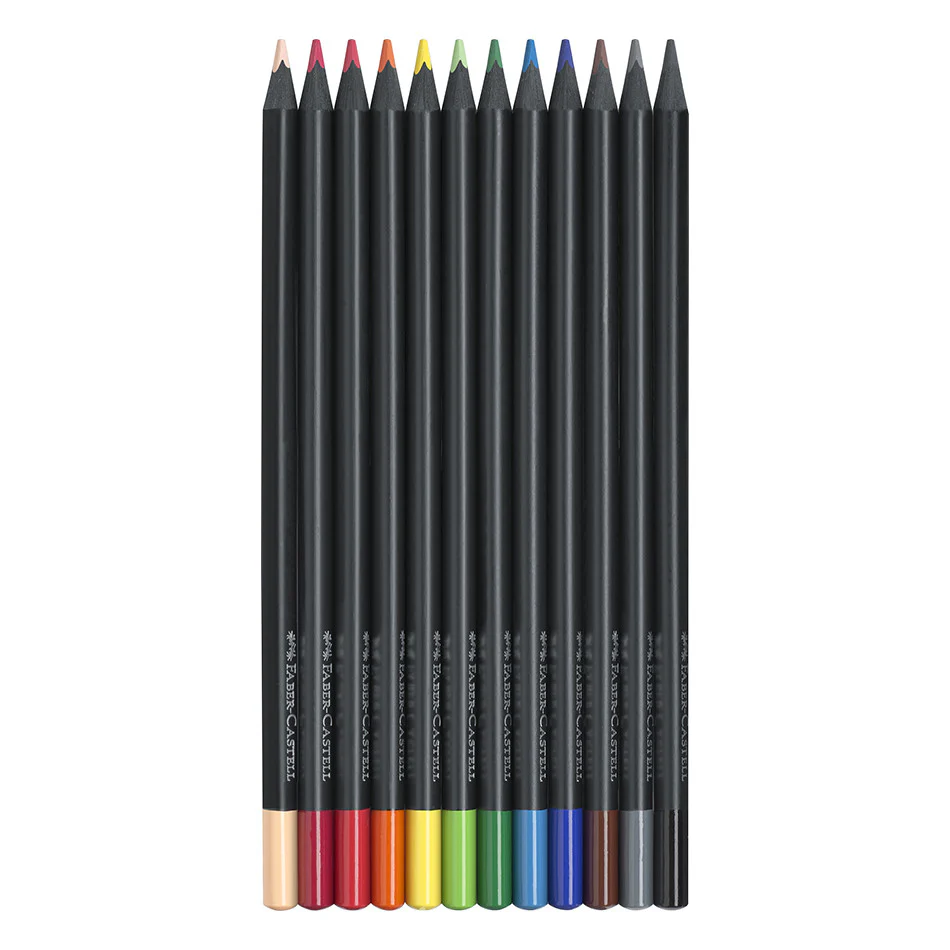 Faber-Castell Colour Pencils Black Edition Set of 12 - Image 4