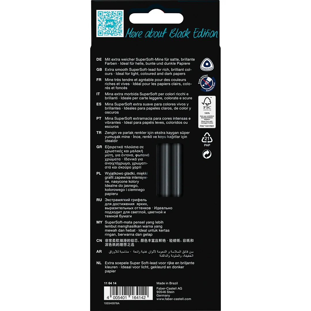 Faber-Castell Colour Pencils Black Edition Skin Tones Set of 12 - Image 3