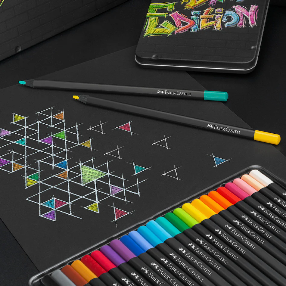 Faber-Castell Colour Pencils Black Edition Tin of 36 - Image 2