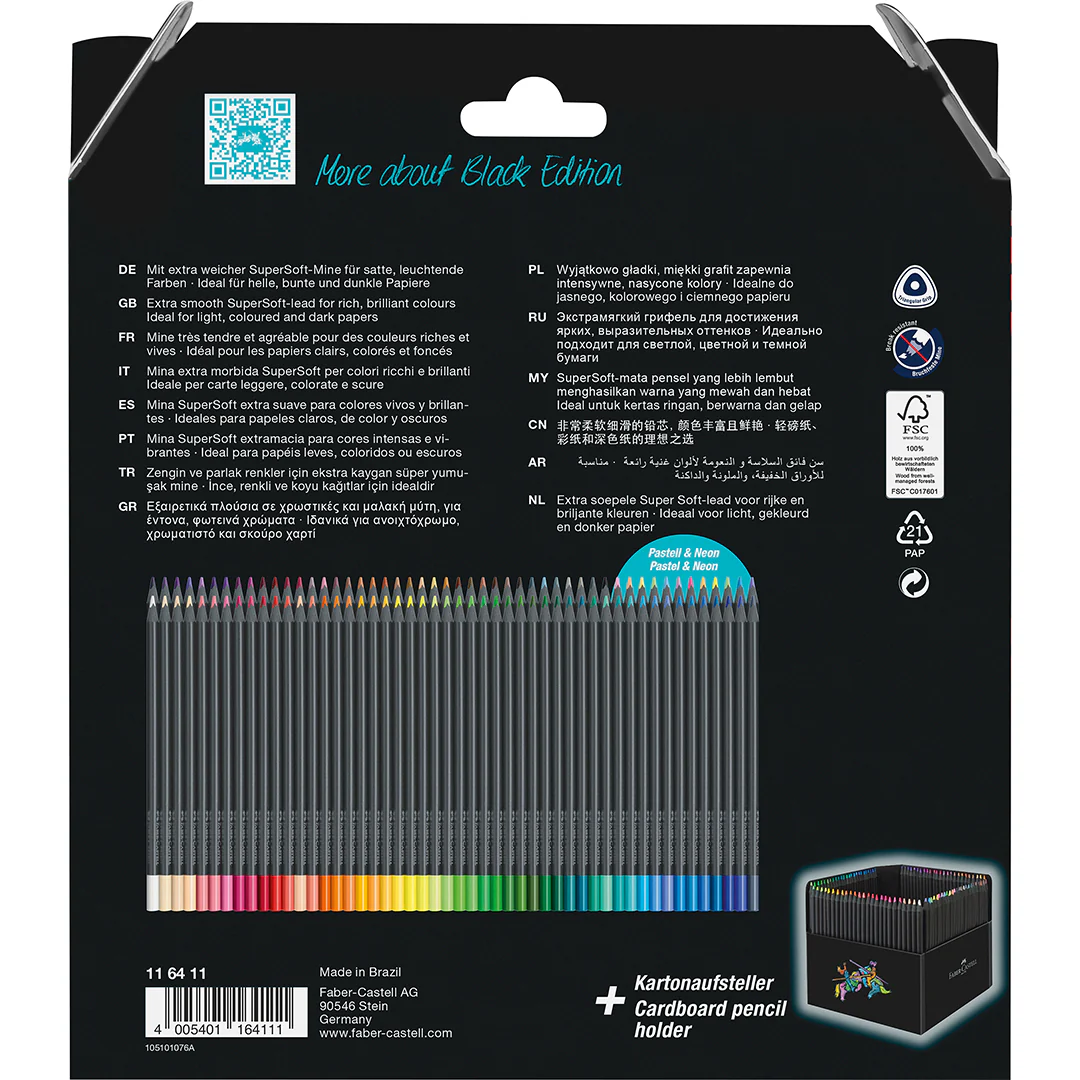 Faber-Castell Colouring Pencils Black Edition Set of 100 - Image 4
