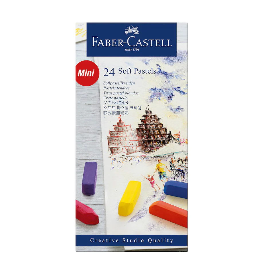 Faber-Castell Creative Studio Half-Stick Soft Pastels Box of 24