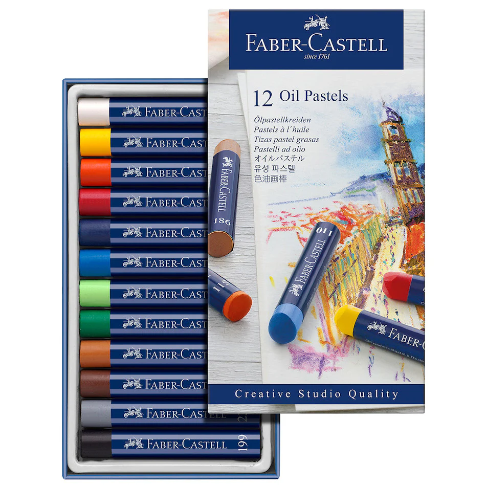 Faber-Castell Creative Studio Oil Pastels Box of 12 - Image 2