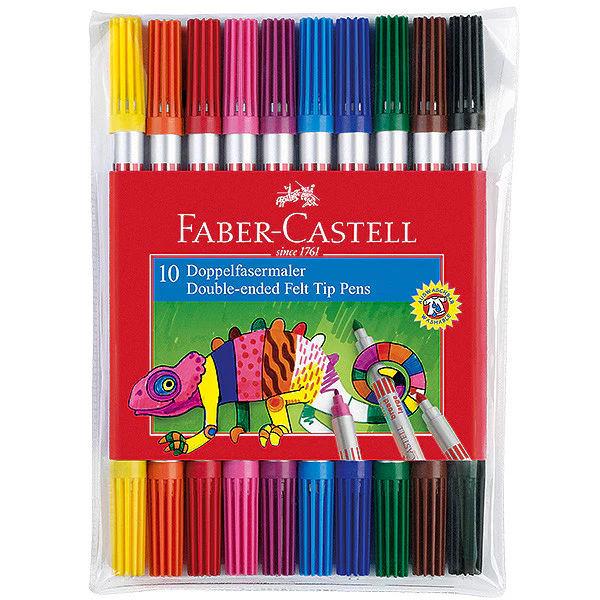 Faber-Castell Double-Ended Fibre-Tip Colouring Pens