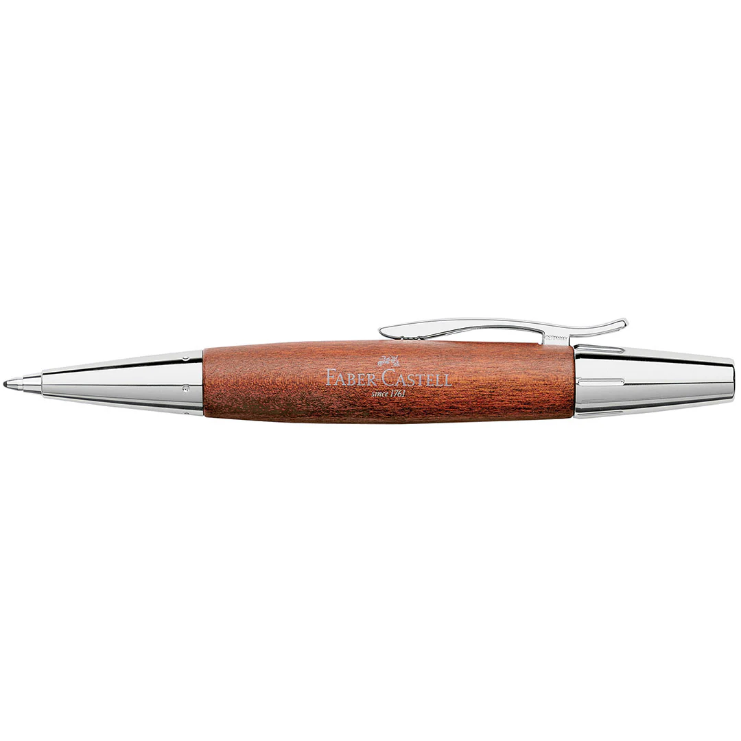 Faber-Castell e-motion Ballpoint Pen Chrome and Wood - Image 6