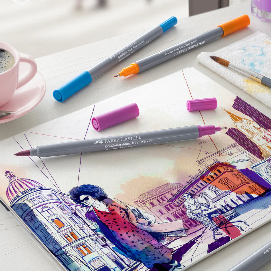 Faber-Castell Goldfaber Aqua Dual Marker Cardboard Wallet of 12 - Image 2