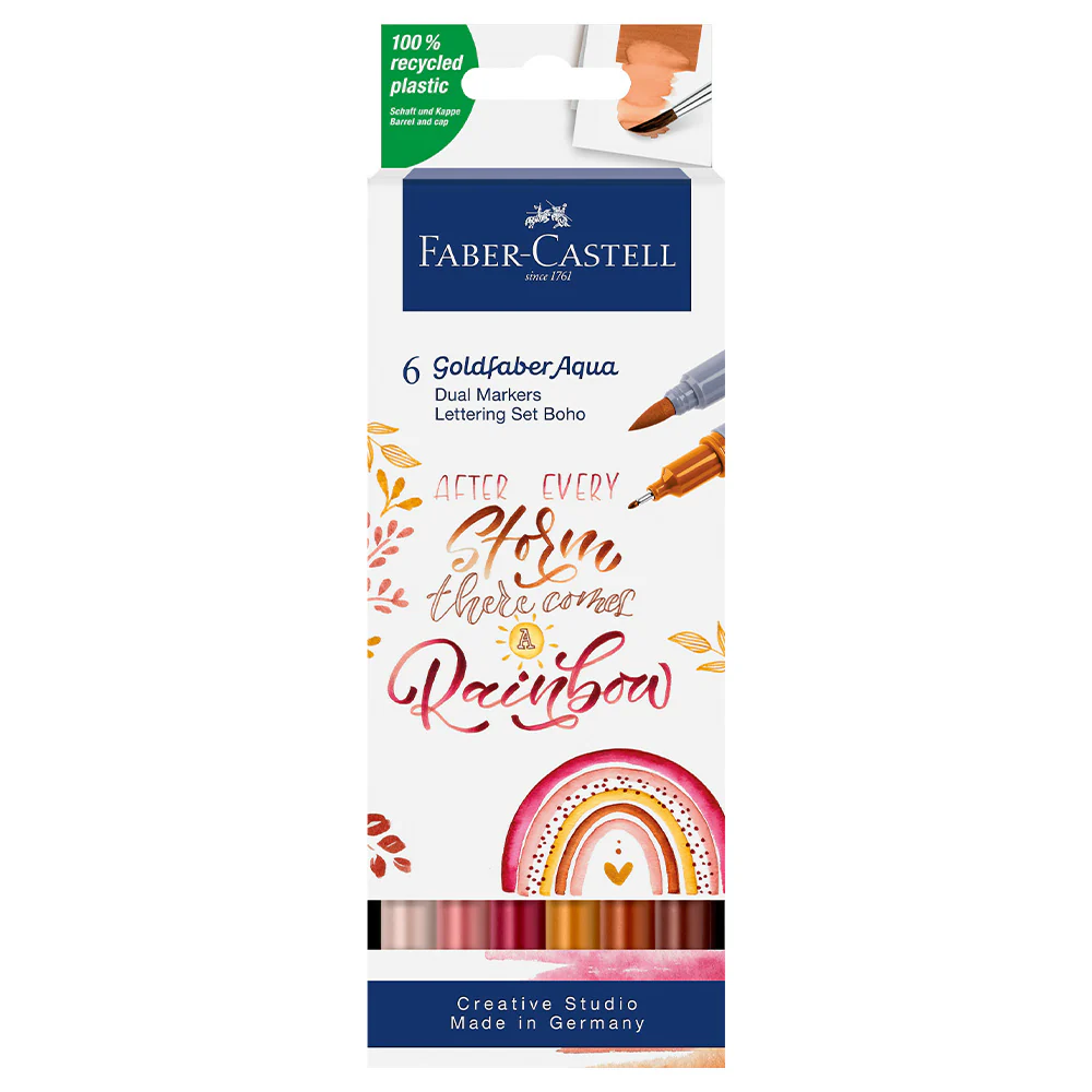 Faber-Castell Goldfaber Aqua Dual Marker Lettering Set of 6 Boho